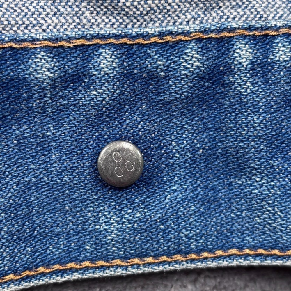 Wrangler Trucker Jacket 126MJ Mens 42 M-L Blue No-Fault Denim USA 70s Sanforset - Picture 11 of 12